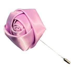 NEW Lilac Satin Flower Lapel Pin